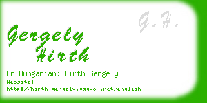 gergely hirth business card